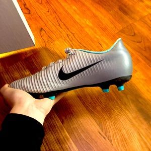 Blue and grey Nike cleats soccer